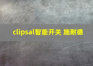 clipsal智能开关 施耐德